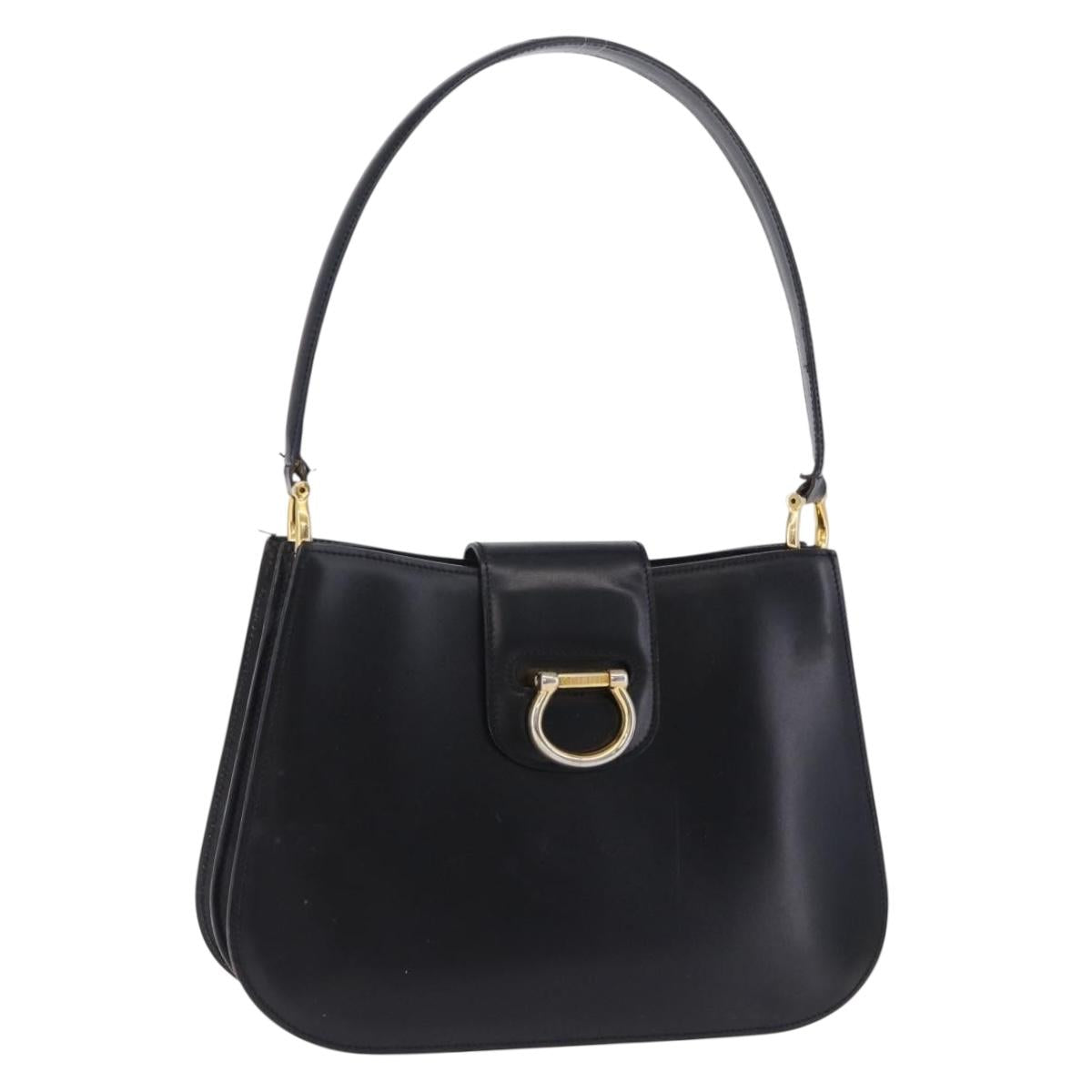 Celine Shoulder Bag Leather Black Gold (Grade C)