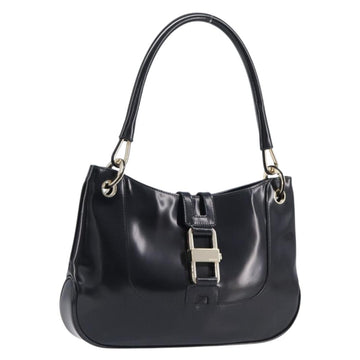 Gucci Handbag Patent Black Gold Tone
