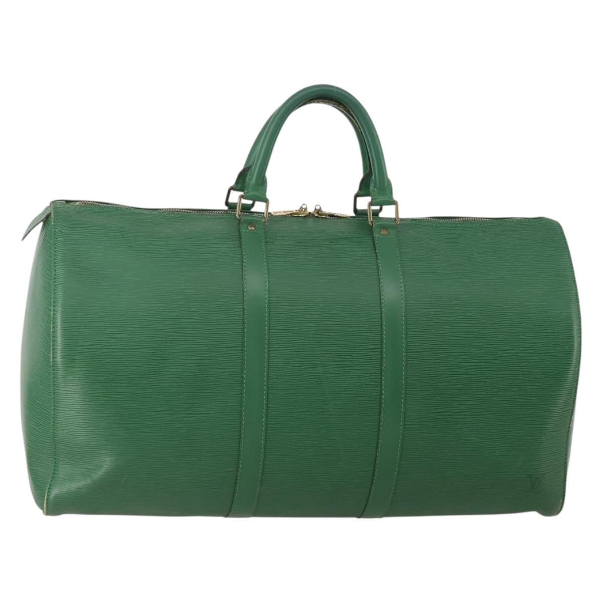 Louis Vuitton Epi Keepall 50 Boston Bag Green