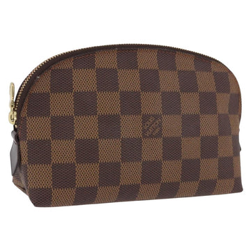LOUIS VUITTON Damier Ebene Pochette Cosmetic PM Pouch N47516 LV Auth 196932