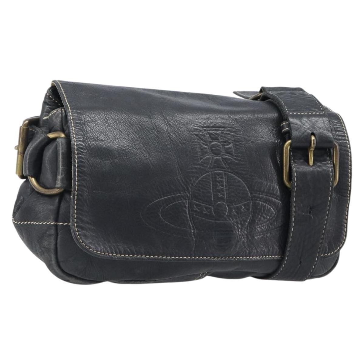 Vivienne Westwood Shoulder Bag Leather Black