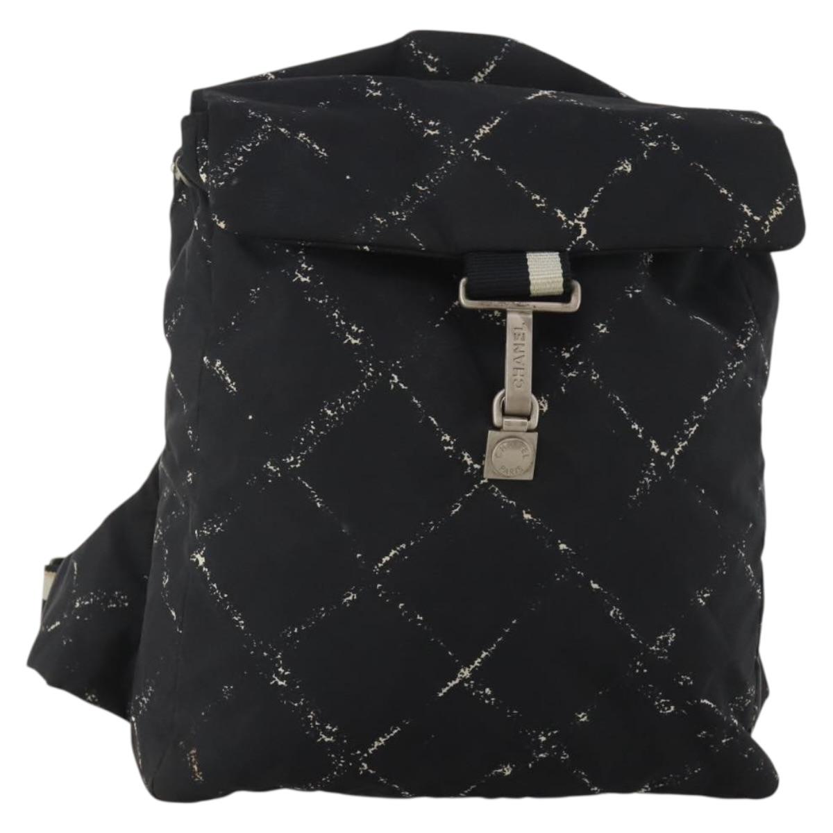 Chanel New Travel Line Backpack Nylon Black CC