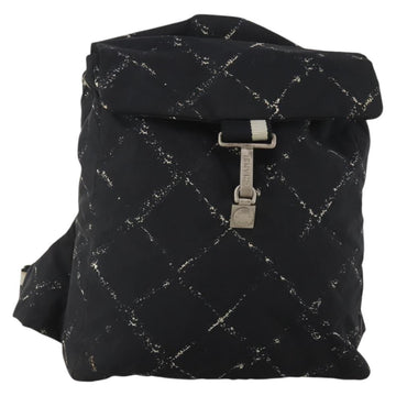 Chanel New Travel Line Backpack Nylon Black CC