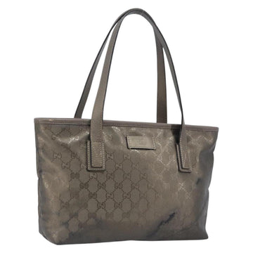 Gucci GG Implementation Handbag PVC Gold Silver