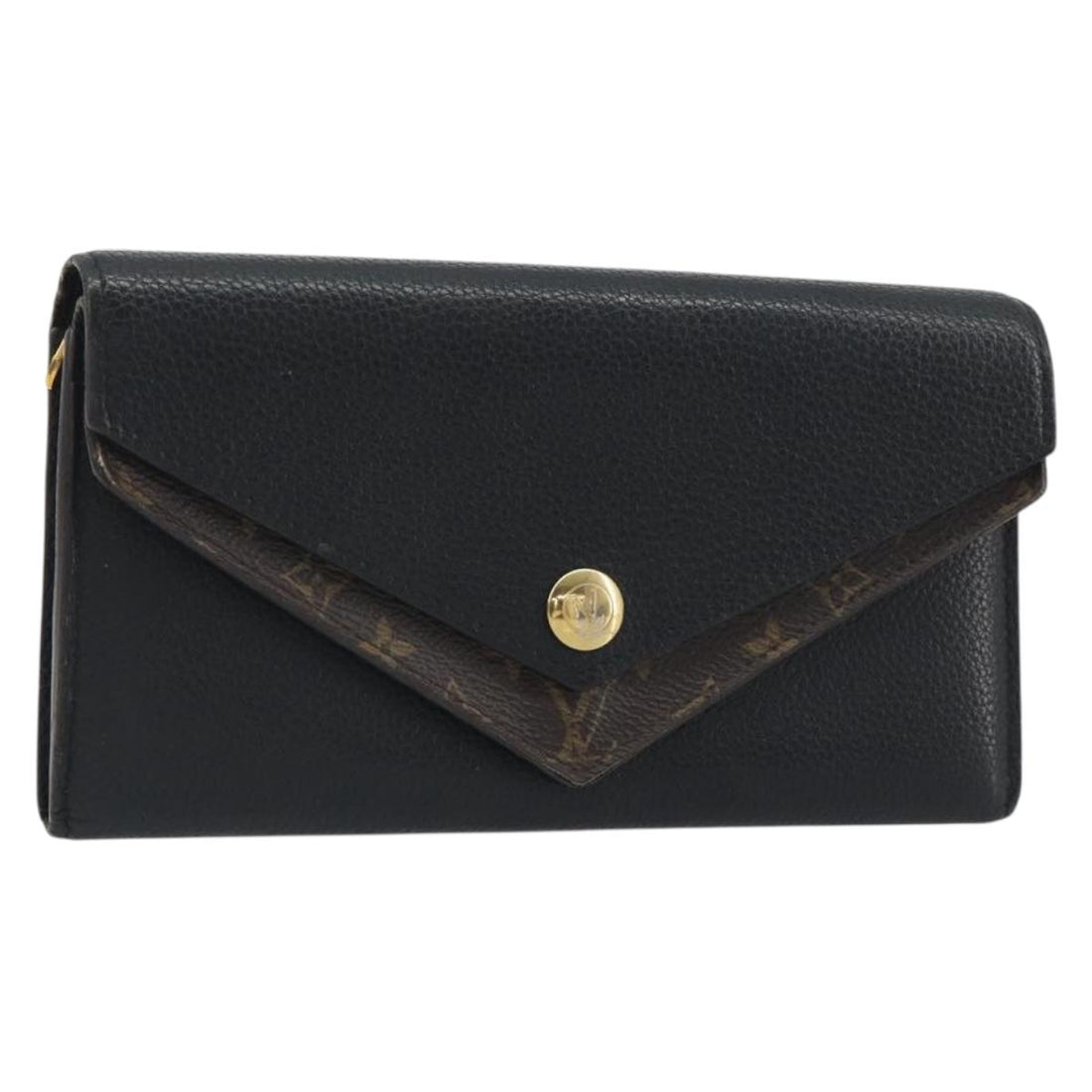 LOUIS VUITTON Monogram Portefeuille Duble V Wallet Black M64319 LV Auth am12337V
