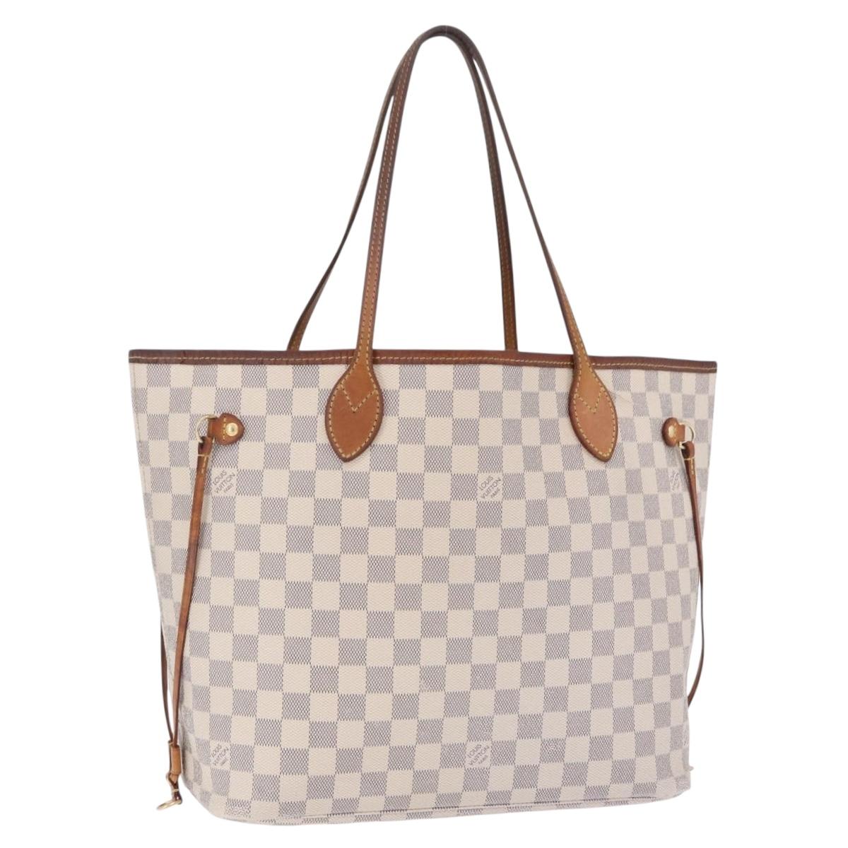 Louis Vuitton Damier Azur Neverfull MM Tote Bag (Grade C)
