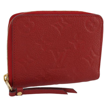 Louis Vuitton Monogram Empreinte Zippy Coin Purse Wallet Red