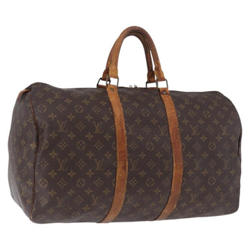 LOUIS VUITTON Monogram Keepall 50 Boston Bag M41426 LV Auth 195192