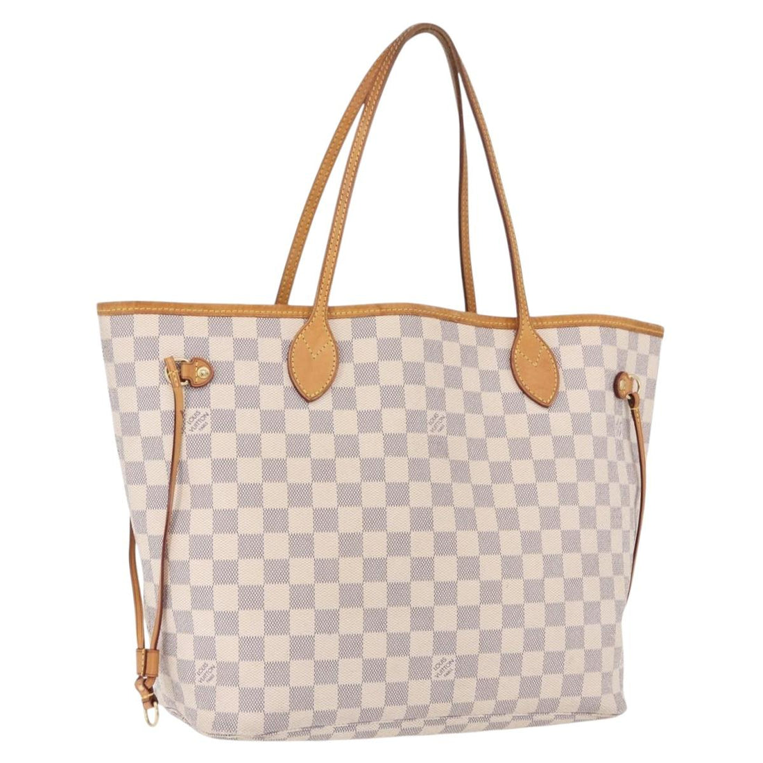 LOUIS VUITTON Damier Azur Neverfull MM Tote Bag N41605 LV Auth 196323A