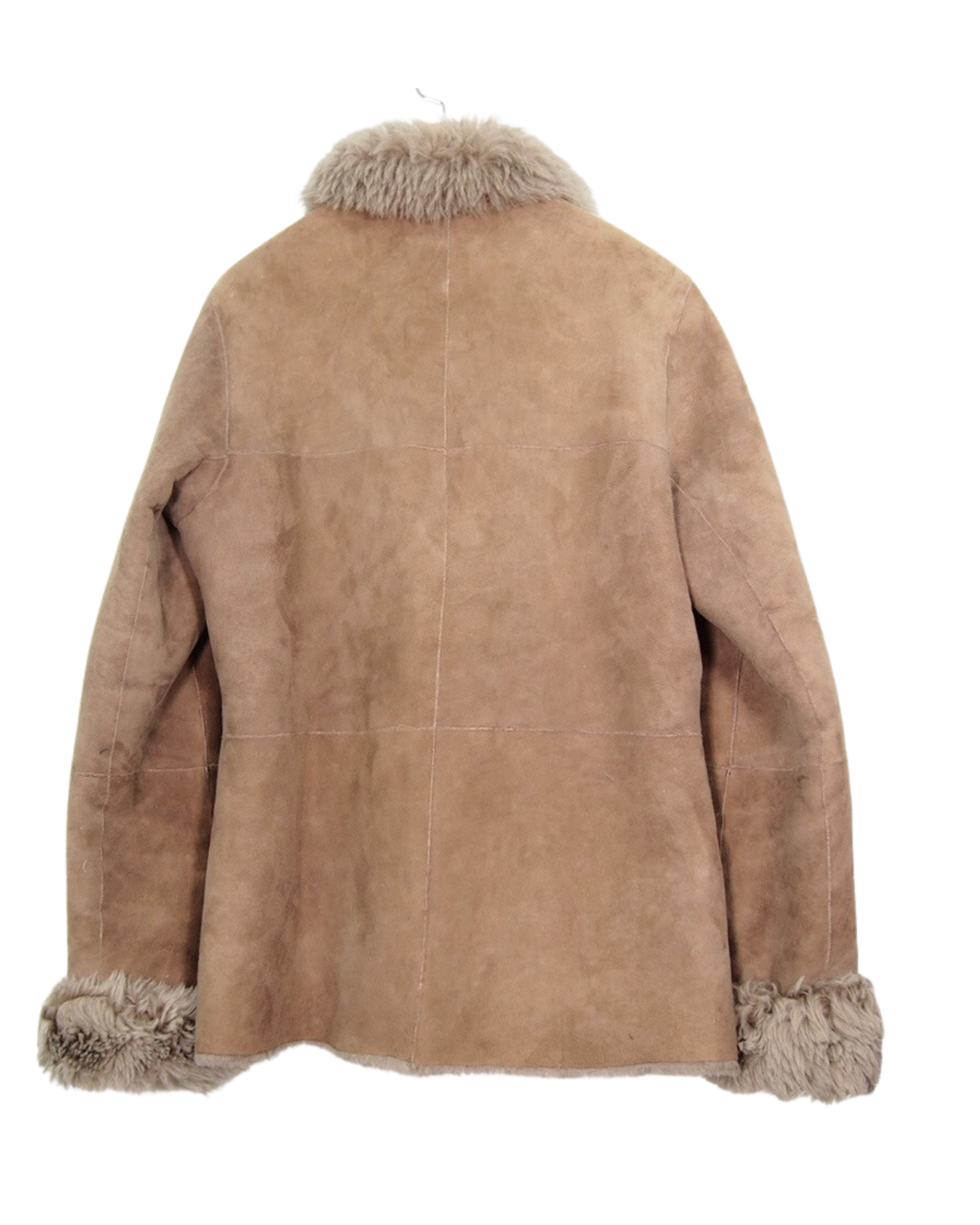 Shearling Cuff & Collar Sheepskin Coat