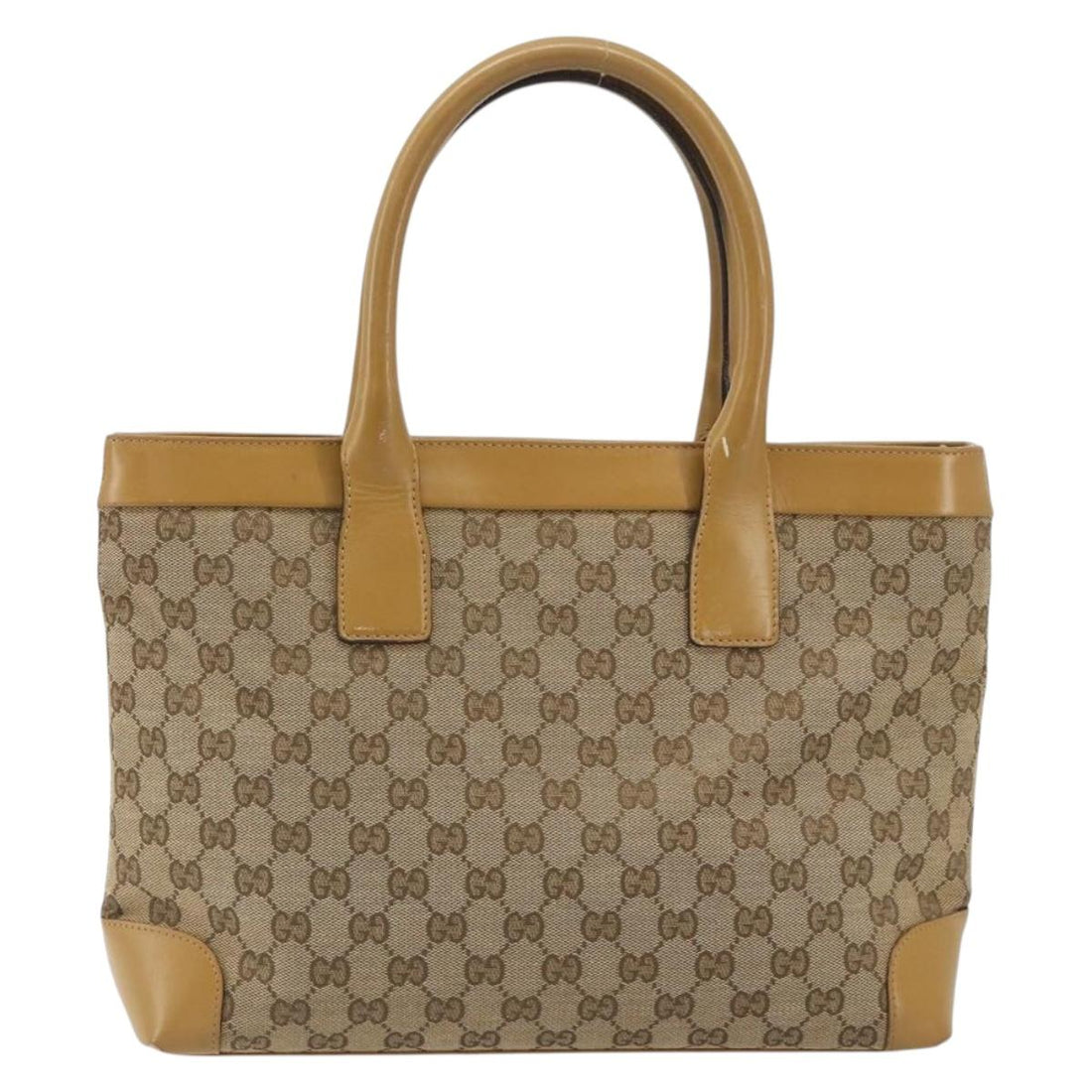 GUCCI GG Canvas Tote Bag Beige 002 1119 Auth 196694