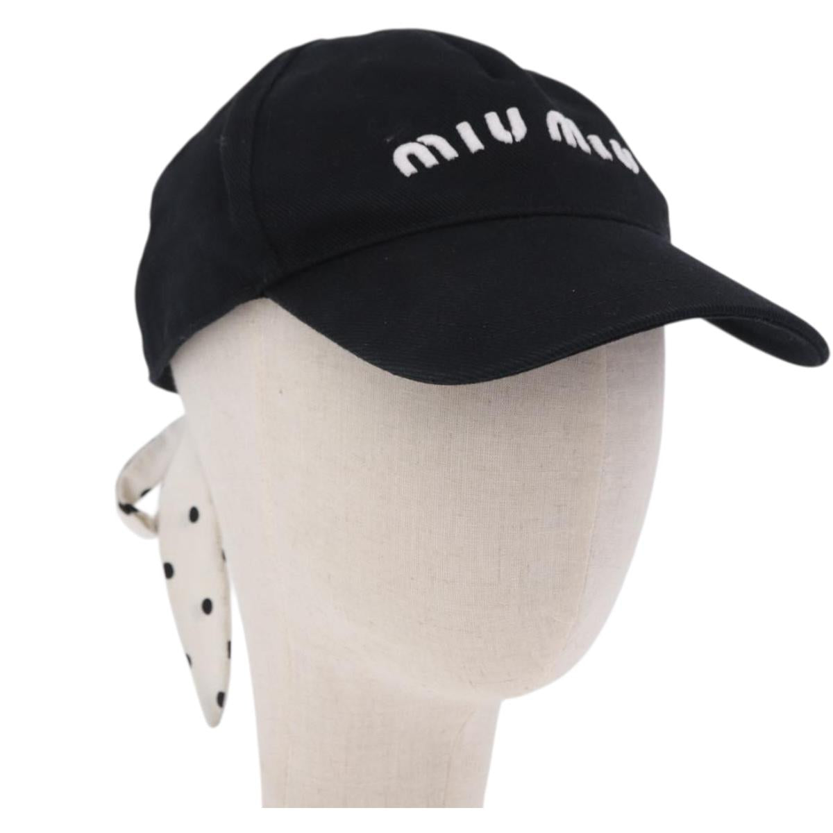 Miu Miu Cap Cotton Black White
