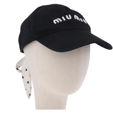 Miu Miu Cap Cotton Black White