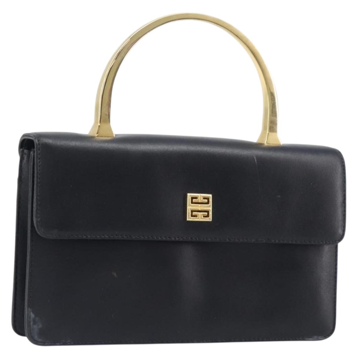 Givenchy Handbag Leather Black Gold