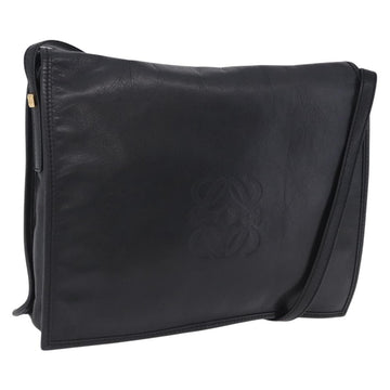 Loewe Anagram Shoulder Bag Leather Black Gold