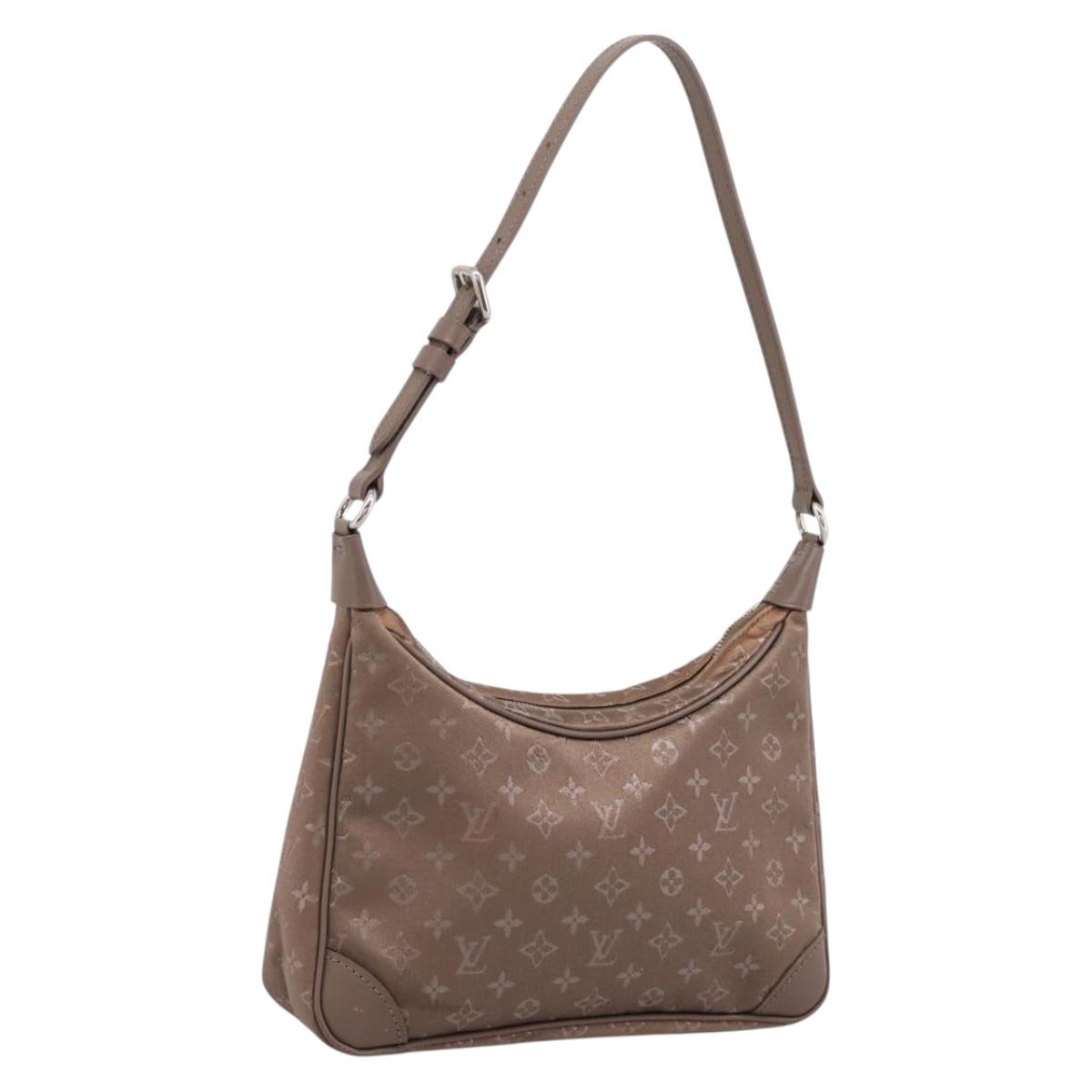 Louis Vuitton Monogram Satin Little Boulogne Handbag Beige