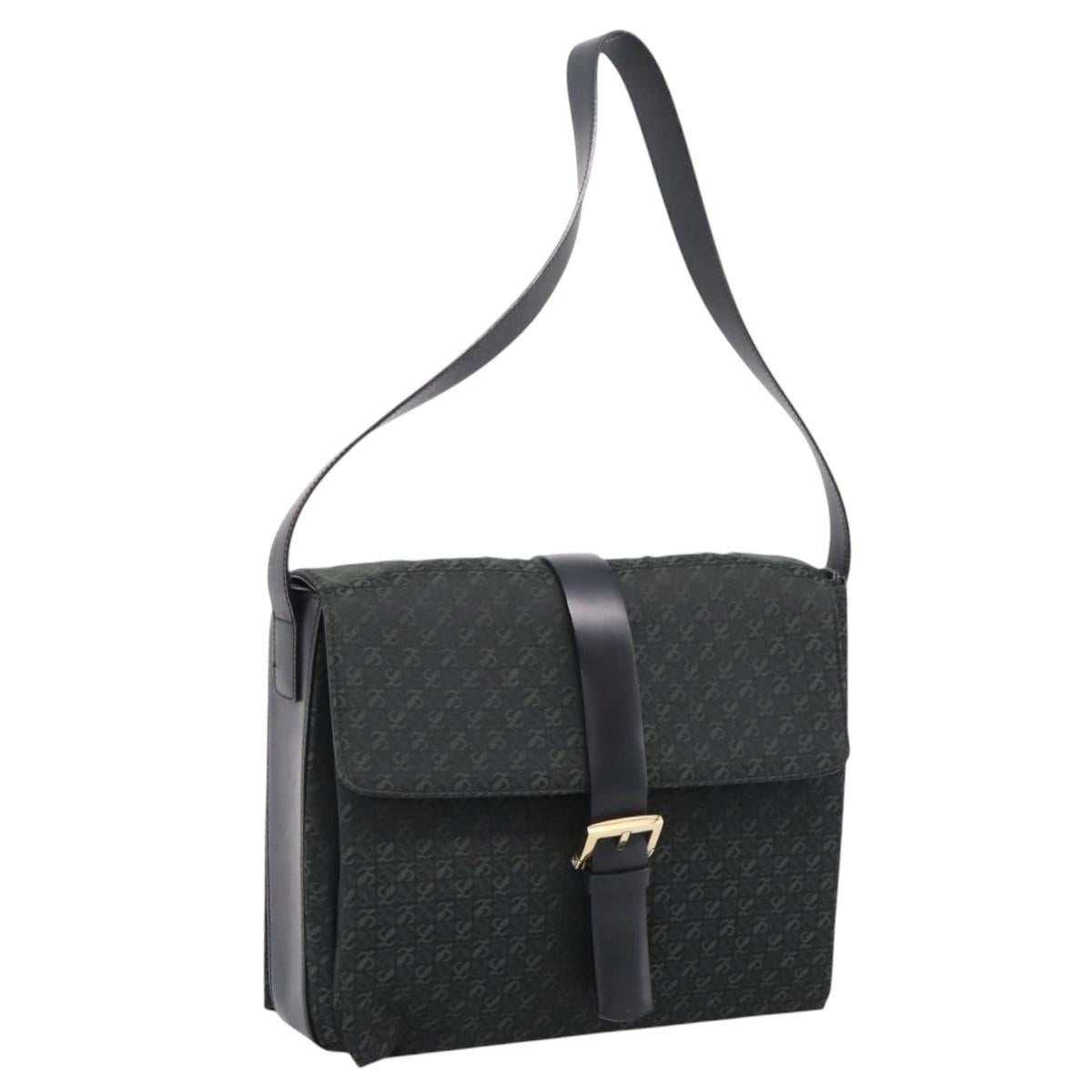 Loewe Shoulder Bag Canvas Green Gold Tone