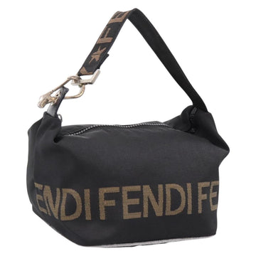 Fendi Handbag Canvas Black Silver