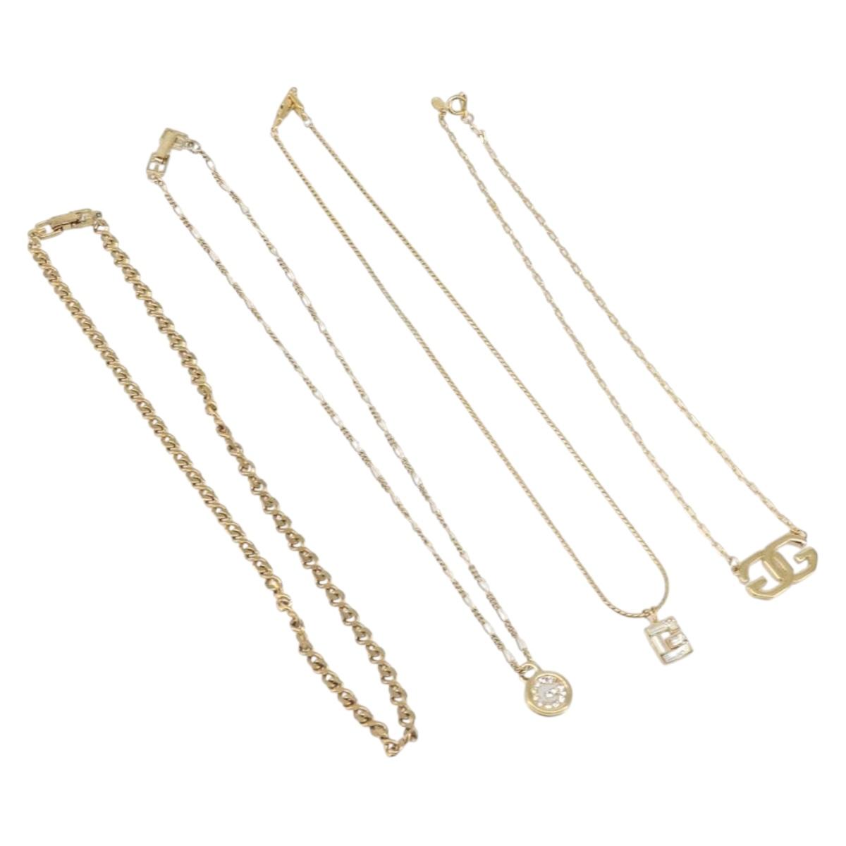 Givenchy Necklace Metal 4 Set Gold Tone (Grade B)
