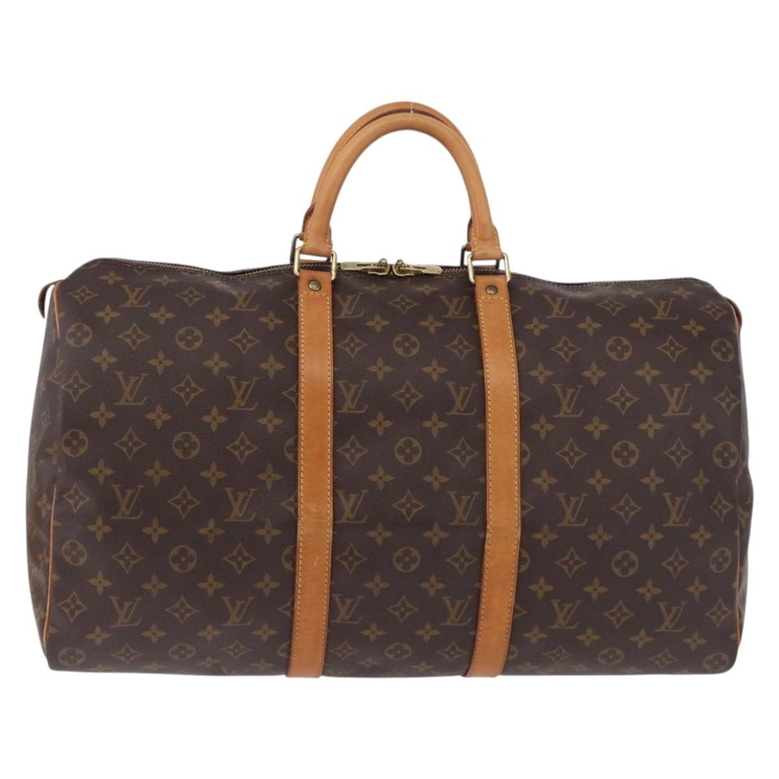 LOUIS VUITTON Monogram Keepall 50 Boston Bag M41426 LV Auth 194932V