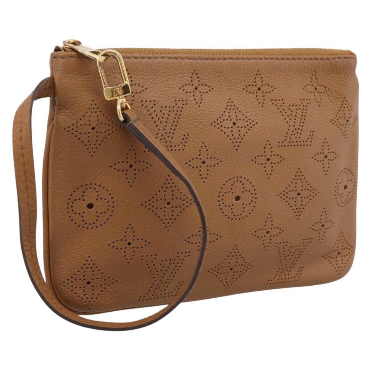 Louis Vuitton Mahina Selene PM Pouch Leather Caramel