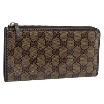 GUCCI GG Crystal Wallet Coated Canvas Outlet Beige Gold 332747 Auth am12258V