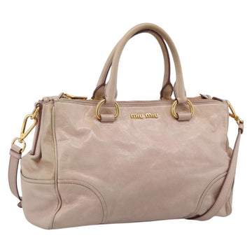 Miu Miu Handbag Vitellolux 2way Pink Gold (Grade C)