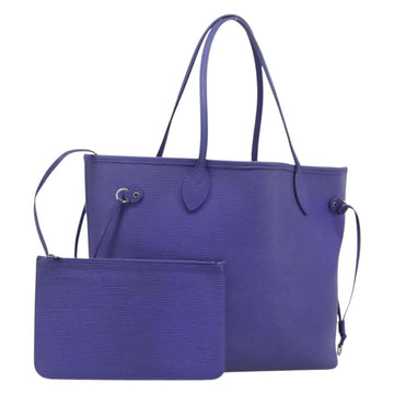 Louis Vuitton Epi Neverfull MM Tote Bag Purple Fig