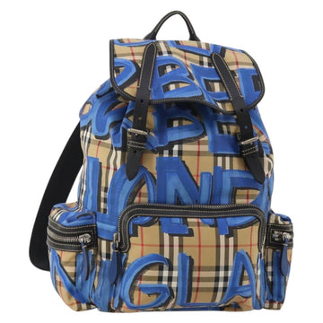 Burberry Nova Check Backpack Nylon Beige Silver