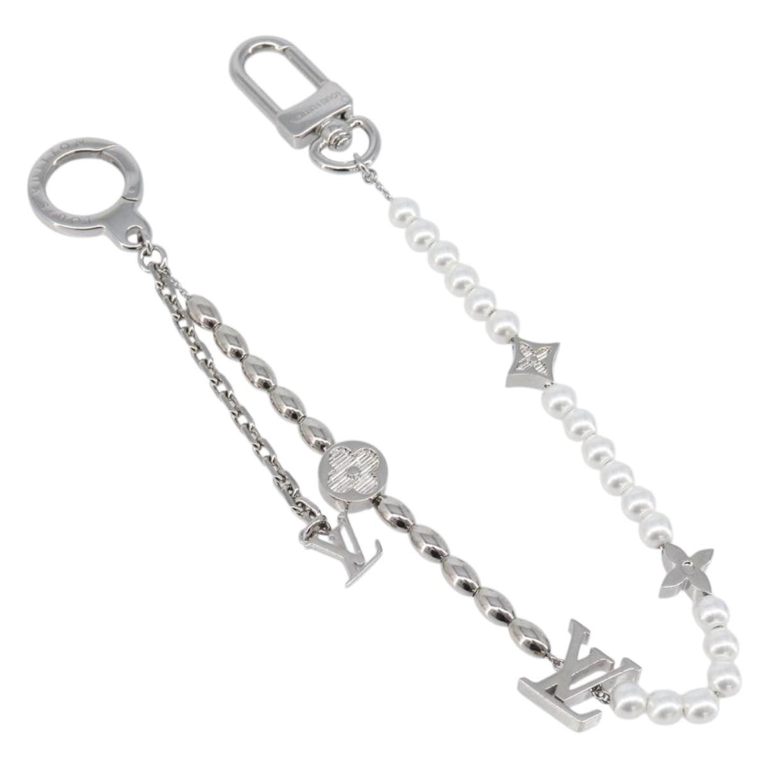 Louis Vuitton Bag Charm Chain Belt Pearl Fusion Key Holder