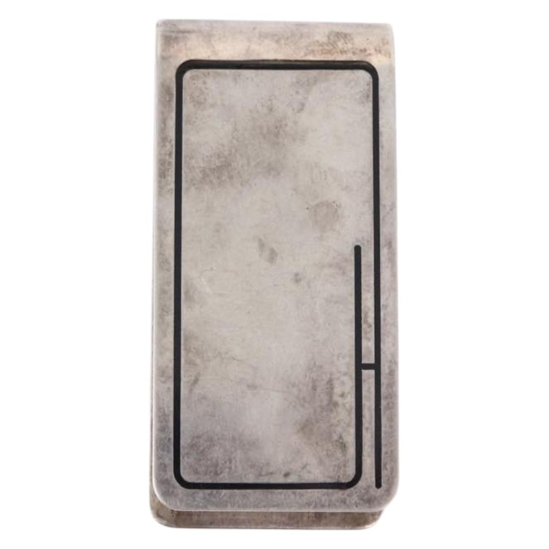 HERMES Money Clip Ag925 Silver Auth BA15239