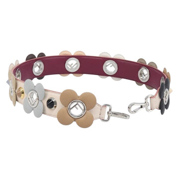 Fendi Strap Leather Beige Silver gold