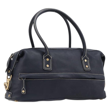Celine Handbag Leather Black Gold