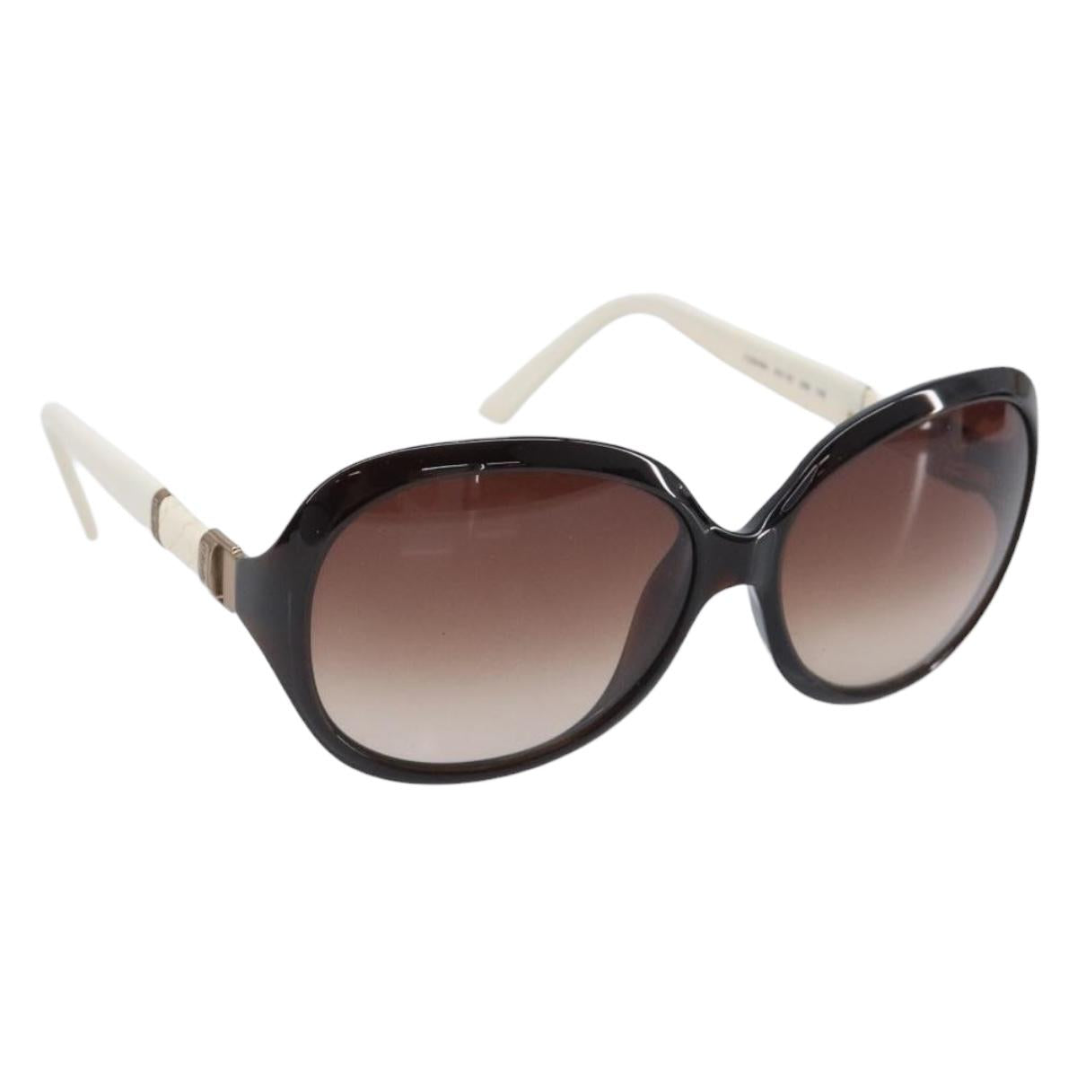 Fendi Sunglasses Plastic White Gold Tone