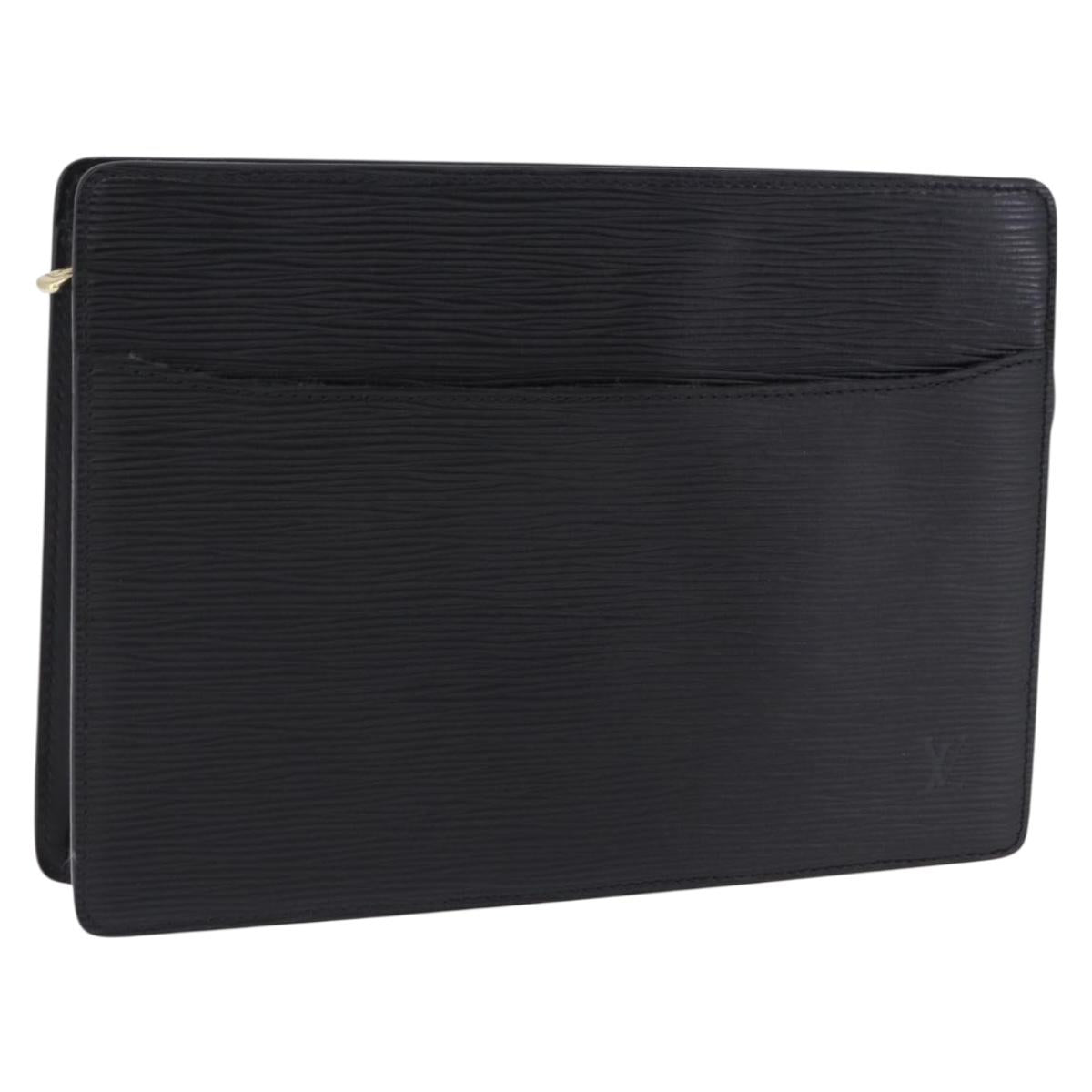 Louis Vuitton Epi Pochette Homme Clutch Bag Black