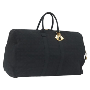 Christian Dior Canage Boston Bag Nylon Black Gold Auth 193370A