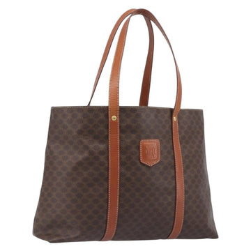 Celine Macadam Canvas Tote Bag PVC Leather Brown Gold (Grade C)