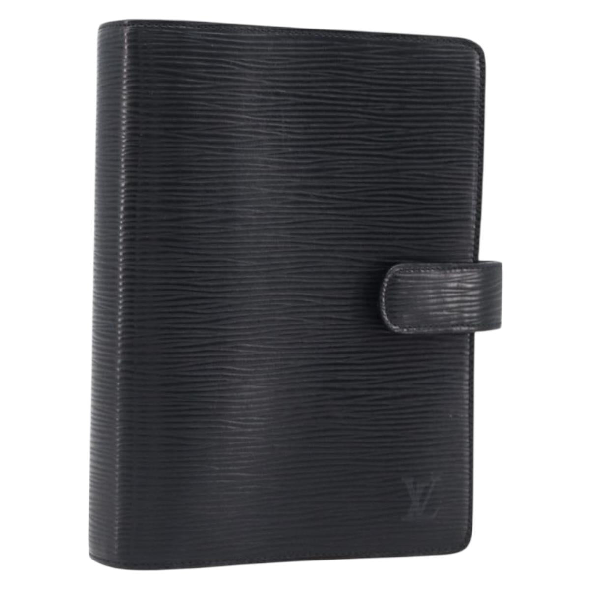 Louis Vuitton Epi Agenda MM Day Planner Cover Black