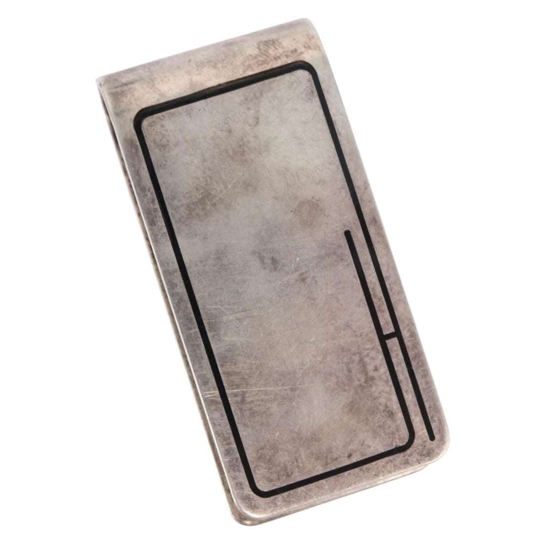 HERMES Money Clip Ag925 Silver Auth BA15239
