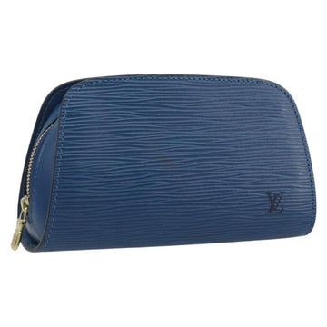 LOUIS VUITTON Epi Dauphine PM Pouch Blue M48445 LV Auth 197540