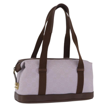 Gucci GG Canvas Tote Bag Purple Gold Tone