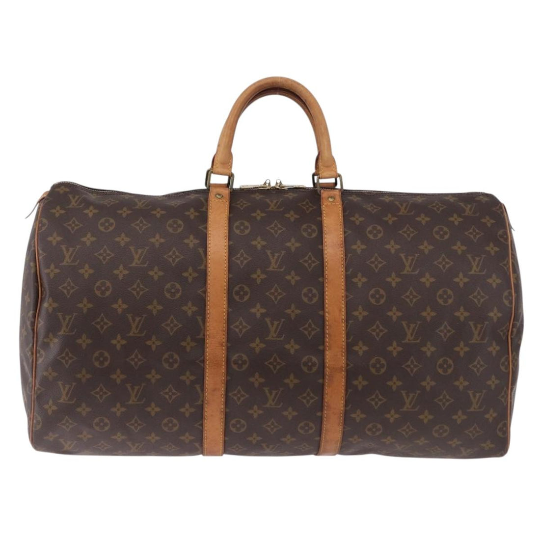 LOUIS VUITTON Monogram Keepall 55 Boston Bag M41424 LV Auth gh2293