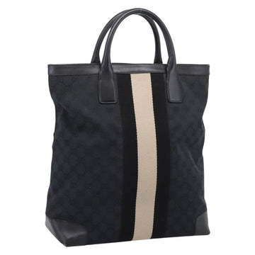 Gucci GG Canvas Handbag Black Silver (Grade C)