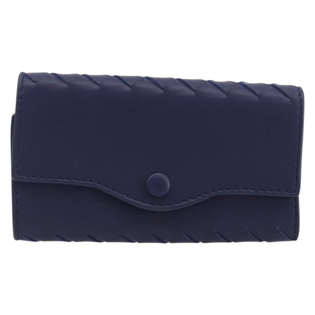 BOTTEGA VENETA INTRECCIATO Key Case Leather Navy Auth 196068V