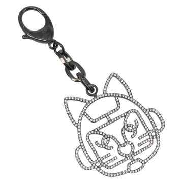 CHANEL Cat Robot Key Holder Metal Black CC Auth BA15043M