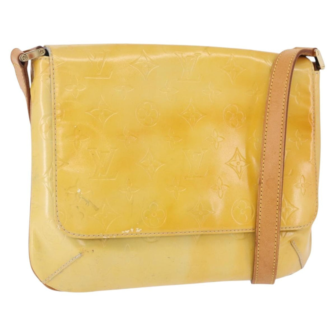 LOUIS VUITTON Monogram Vernis Thompson Street Bag Gris M91008 LV Auth 196902