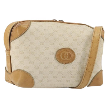 GUCCI Micro GG Supreme Shoulder Bag PVC Ivory Gold 67 01 5294 Auth 196335