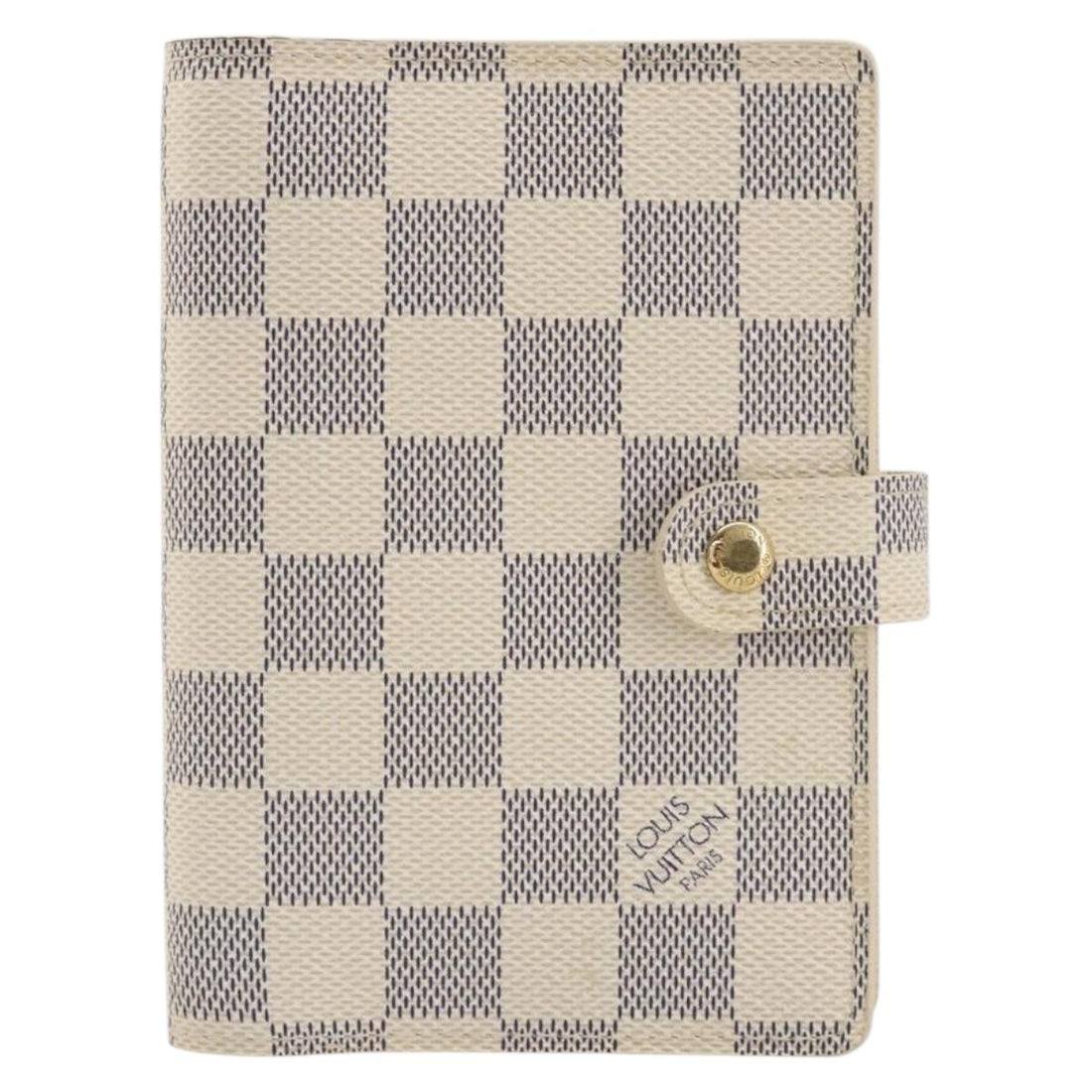 LOUIS VUITTON Damier Azur Agenda PM Day Planner Cover R20706 LV Auth 197147V