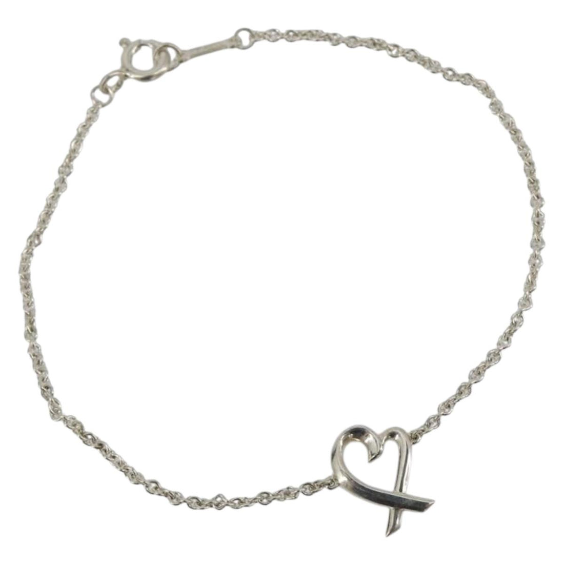 TIFFANY&Co. Loving Heart Bracelet Ag925 Silver Auth am12320M