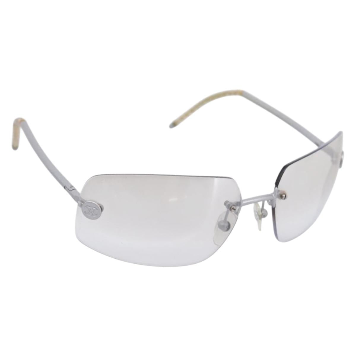 Chanel Glasses metal Silver CC
